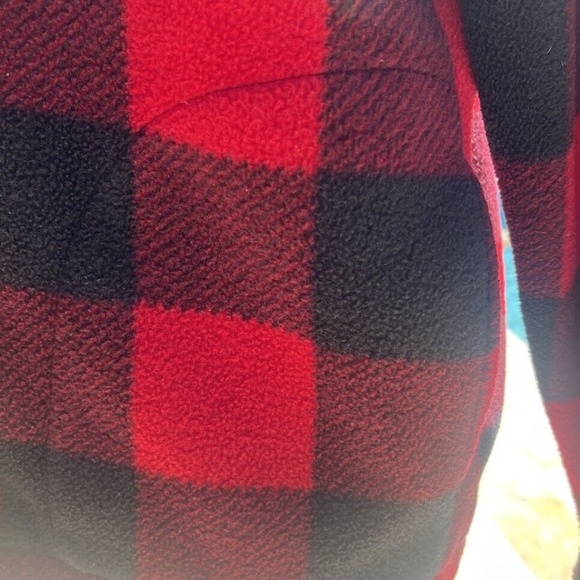 Pacer Plaid Fleece Jacket Womens Red Black White Size PS Lot Of 2 - Picture 5 of 10
